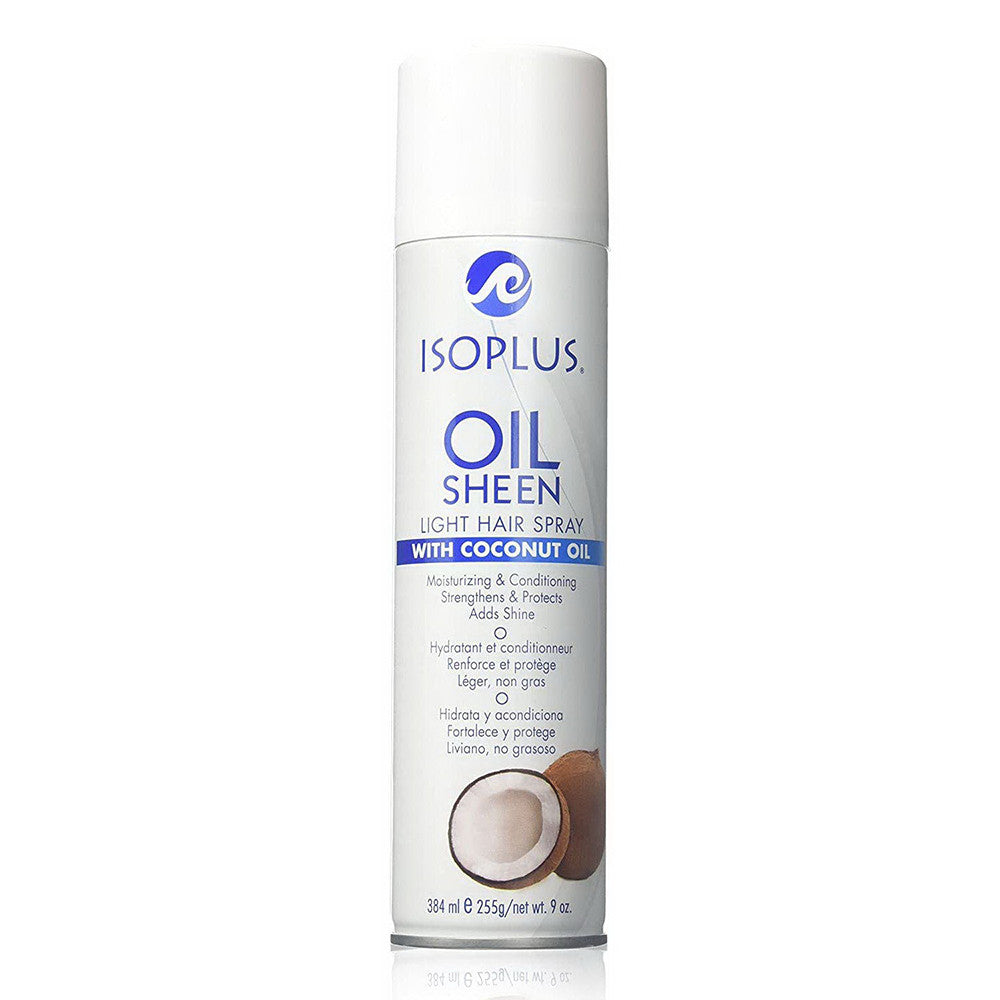Isoplus Oil Sheen Light Hair Spray With Coconut Oil, 2 Oz